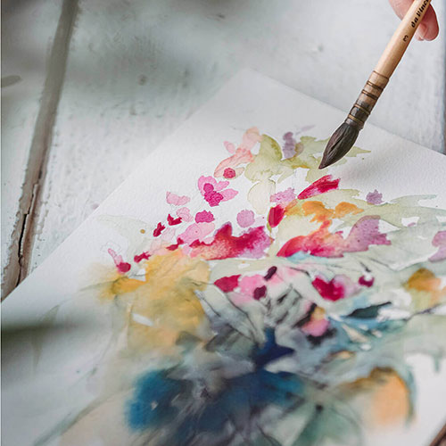 Le cygne, peinture fluide de Patrick Letor &agrave; La Frette sur Seine 95